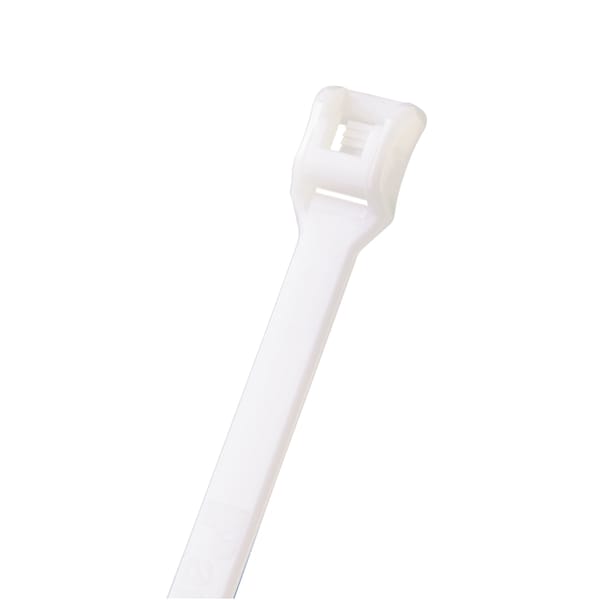 Cable Tie, 8-1/2 in L, 1.88 in Max Bundle Dia., Natural, Nylon 6/6, 50 lb Strength, 1000 PK